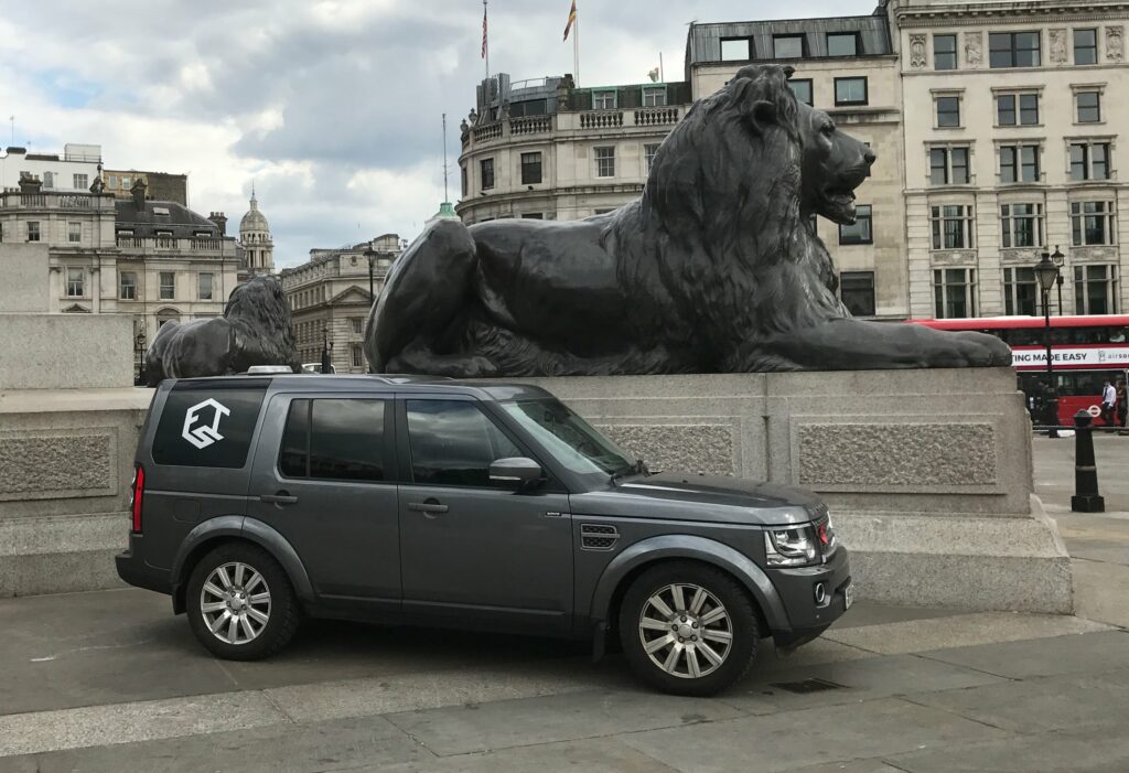 FTS Event Power vehicle in Trafalgar Square, London